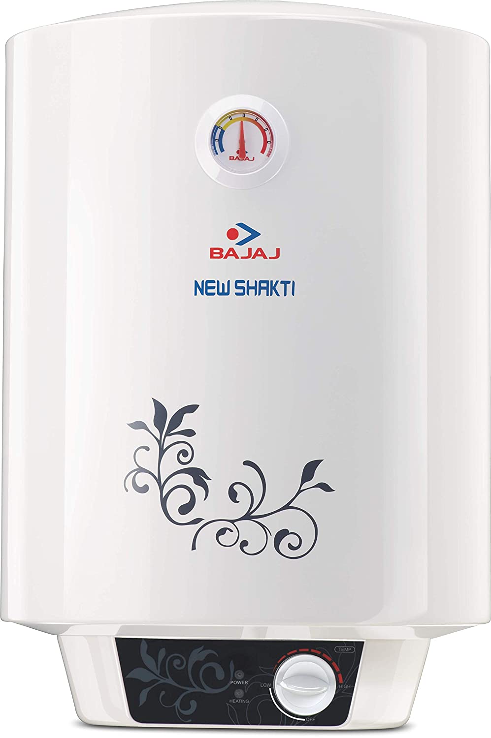 Bajaj New Shakti Storage 15 Litre Vertical Water Heater, White, 4 Star